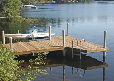 Custom pile dock as an alternative to a pond dock