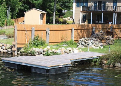 4' x 16' pond dock with cedar decking