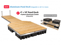 4' x 16' pond dock with composite decking
