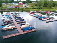 Floating docks at Apple Island RV Resort, South Hero, VT