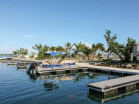 Aluminum floating docks at Boyd’s Campground, Key West, Florida