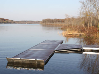 Optional debris diverter protects the dock from floating debris often seen in river settings