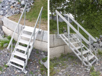 Aluminum exterior landscape stairs - available in lengths up to 18'