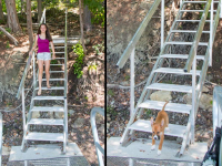 Marine-grade aluminum beach stairs