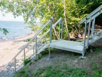 Our stair platform (3' x 4') used as a landing from one set of aluminum stairs to the next