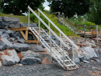 10 step aluminum beach stairs