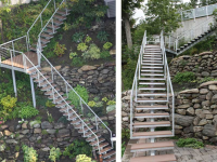 Mono-beam free span stair system 