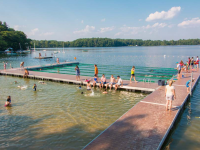 Floating aluminum docks for summer camps, town beaches, municipalities