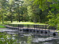 Floating bridge at a municipal golf course