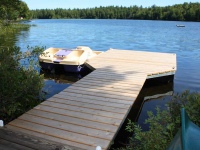 4' x 20' pond dock with cedar decking