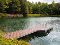 4’ × 20’ Pond Dock with galvanized steel frame and composite decking