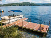 Side-by-side sections to create a waterfront deck area.