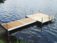 Dock sections installed side by side to crate a 