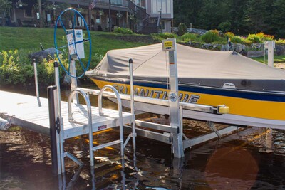 Aluminum dock ladder and vertical boat fenders for your dock