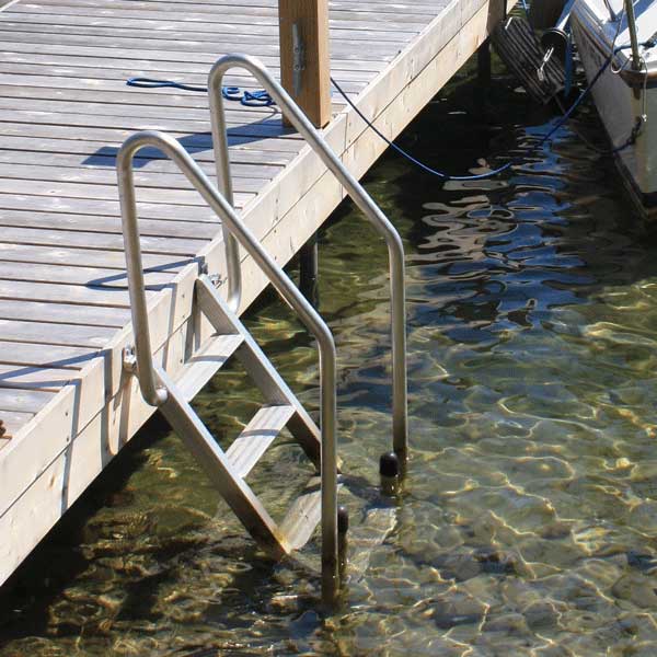 Shallow Water Stairs For Docks The Dock Doctors - Diy Floating Dock Ladder