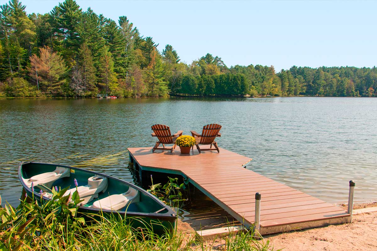 Floating Dock On Acre Private Pond Geofoam, Styrofoam, EPS Polystyrene ...