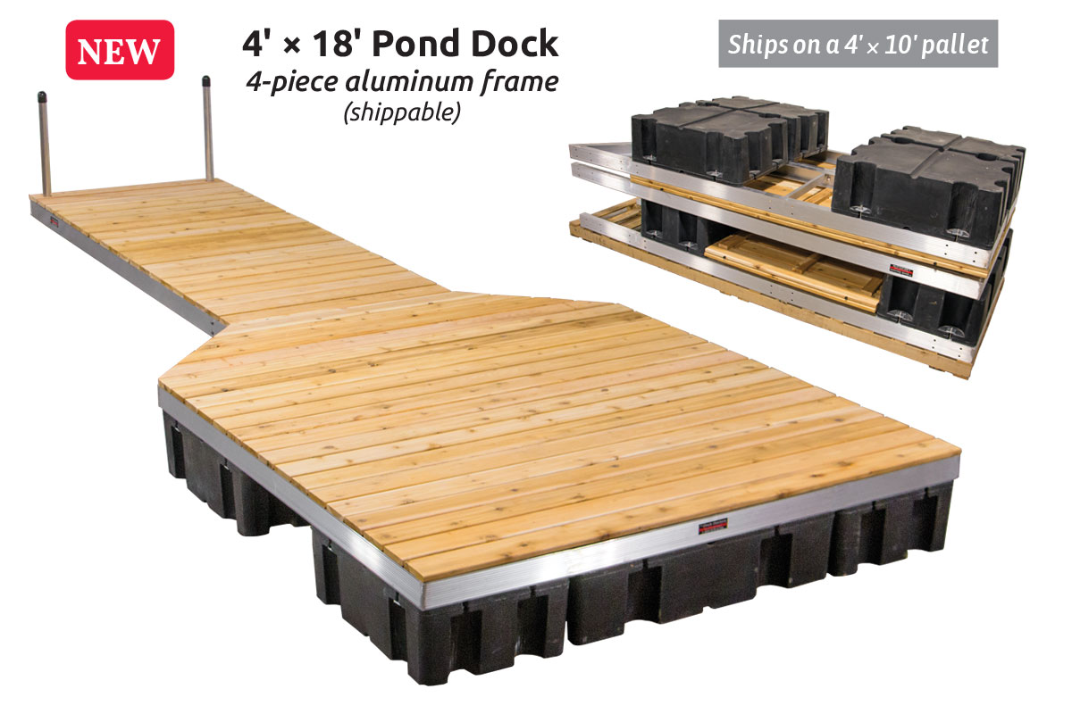 Pond Docks  Floating docks for ponds — The Dock Doctors